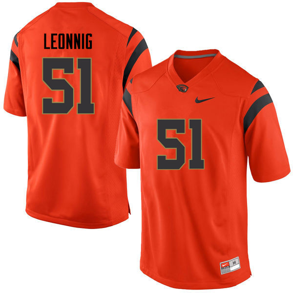 Youth Oregon State Beavers #51 Luke Leonnig College Football Jerseys Sale-Orange
